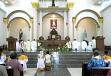 Mgr. Hilarion Datus Lega Memberkati Gereja Santo Yosep Pekerja Brongkendik, Fakfak